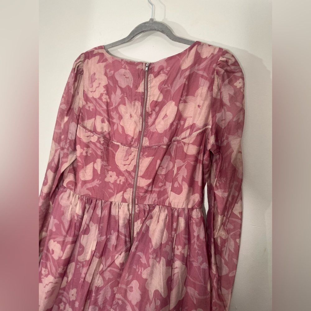 Elegant Pink Floral Dress - Picture 10 of 12